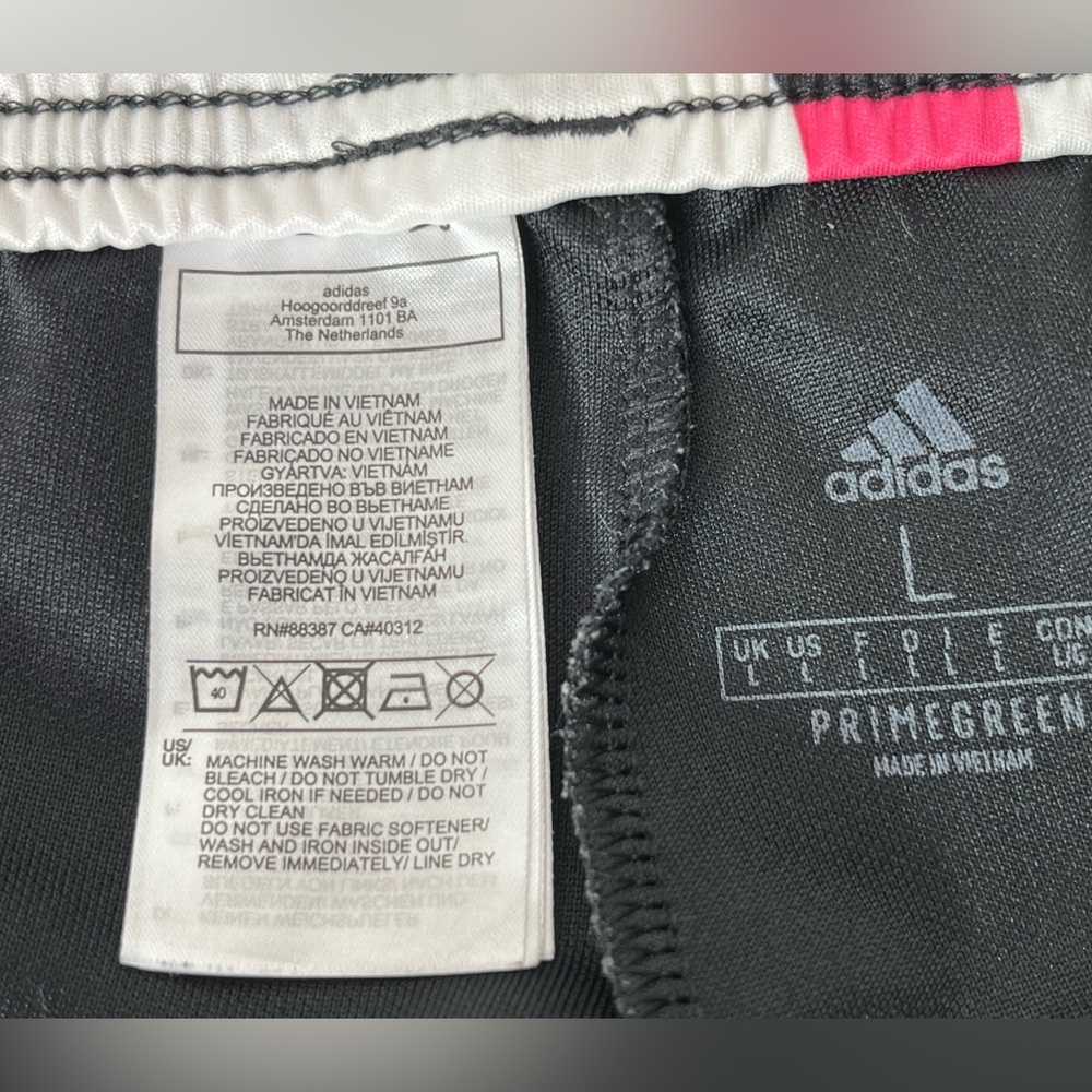 Adidas Black and Multicolor Primegreen Women's L Activewear Legging Pants - Picture 9 of 12